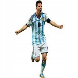 Naklejka na ścianę Messi w euforii 90 cm na 60 cm