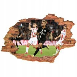 Naklejka na ścianę 3D PSG Neymar podaje