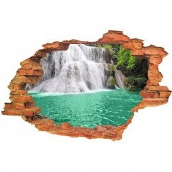 Naklejka na ścianę 3D Wodospad rwące wody wodospadu 90 cm na 60 cm