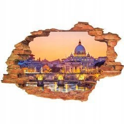 Naklejka na ścianę 3D Rzym Bazylika św, Piotra 90 cm na 60 cm