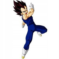 Naklejka na ścianę DRAGON BALL Vegeta wyprowadza cios 90 cm na 60 cm
