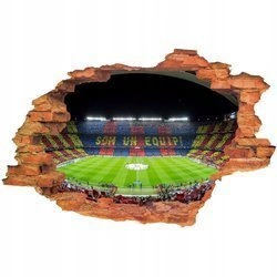 Naklejka na ścianę 3D FC Barcelona Camp Nou liga mistrzów 90 cm na 60 cm