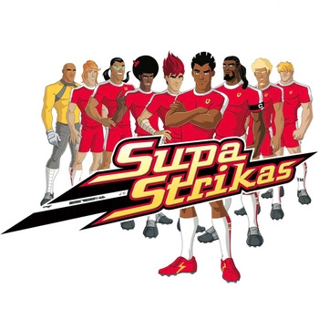 Naklejka na ścianę SUPA STRIKAS zdjęcie calej drużyny 90 cm na 60 cm