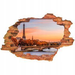 Naklejka na ścianę 3D Paryż w jesiennych kolorach 90 cm na 60 cm