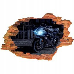 Naklejka na ścianę Motor ścigacz Kawasaki w nocy