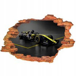 Naklejka na ścianę 3D FORMUŁA F1 czarne Renault