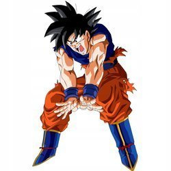Naklejka na ścianę DRAGON BALL Goku atakuje przeciwników 90 cm na 60 cm