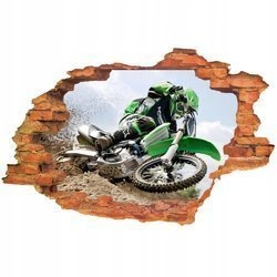 Naklejka na ścianę 3D CROSS ENDURO daje zrywa