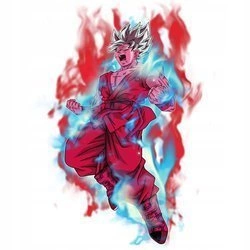 Naklejka na ścianę DRAGON BALL Son Goku Kaioken x20 90 cm na 60 cm