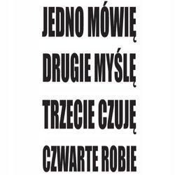 Naklejka na ścianę cytat napis MOTYWUJĄCY czwarte robię 75 cm na 45 cm