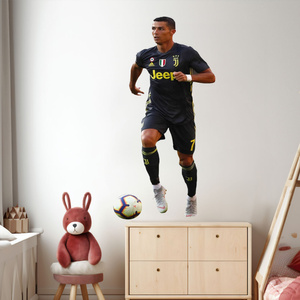 Naklejki na ścianę Ronaldo kopie piłke prawą nogą 90 cm na 60 cm