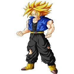 Naklejka na ścianę DRAGON BALL Trunks ssj 2 90 cm na 60 cm