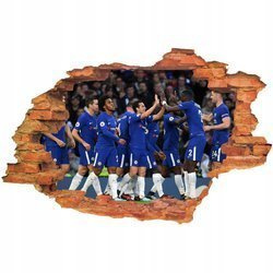 Naklejka na ścianę 3D Chelsea FC piąteczki 90 cm na 60 cm