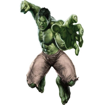 Naklejka na ścianę HULK atakuje przeciwnika 90 cm na 60 cm