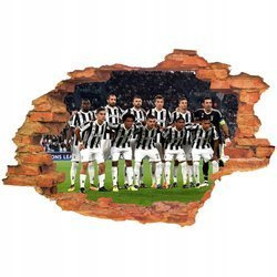 Naklejki na ścianę 3D Juventus jedenastka 90 cm na 60 cm