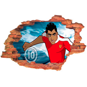 Naklejka na ścianę 3D SUPA STRIKAS Shaker przymierzający się do strzału 90 cm na 60 cm