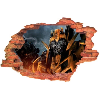 Naklejka na ścianę 3D Transformers Bumblebee 60 cm na 90 cm