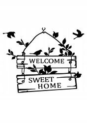Naklejka na ścianę napis cytat Welcome Sweet Home 75 cm na 45 cm