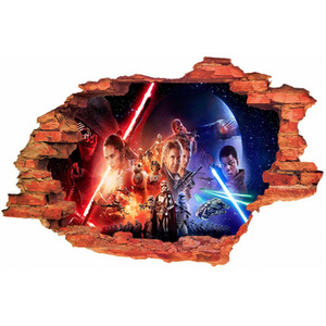 Naklejka na ścianę 3D Star Wars Gwiezdne Wojny dwie strony mocy 90 cm na 60 cm