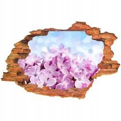 Naklejka na ścianę 3D Kwiaty kwiat bzu 90 cm na 60 cm