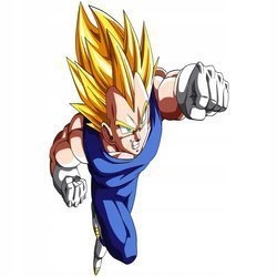 Naklejka na ścianę DRAGON BALL Vegeta super saiyan atakuje 90 cm na 60 cm