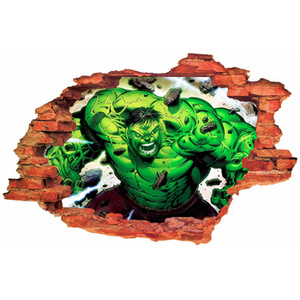 Naklejka na ścianę 3D HULK burzy ściany 90 cm na 60 cm