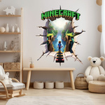 Minecraft naklejka na ścianę – Wejście do przygody 60 cm na 90 cm