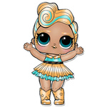 Naklejka na ścianę Lalka L.O.L. Surprise złoto włosa 60 cm na 90 cm
