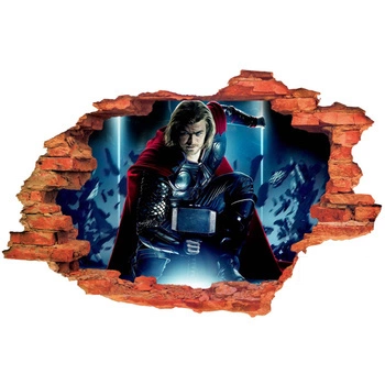 Naklejka na ścianę THOR klęka 90 cm na 60 cm