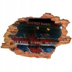 Naklejka na ścianę 3D PSG oprawa meczowa