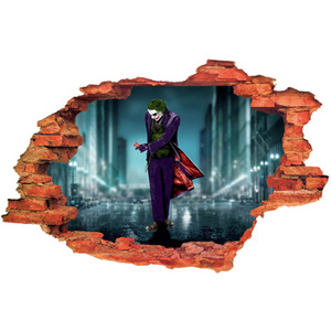 Naklejka na ścianę 3D JOKER na moście 90 cm na 60 cm