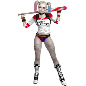 Naklejka na ścianę Harley Quinn przed zabawą 90 cm na 60 cm