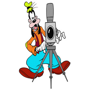 Naklejka na ścianę Goofy kręci film 90 cm na 60 cm
