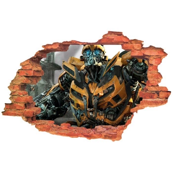 Naklejka na ścianę 3D Transformers Bumblebee niebieskie oczy 60 cm na 90 cm