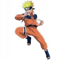 Naklejka na ścianę Naruto Uzumaki w walecznym wyskoku 90 cm na 60 cm