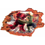 Naklejka na ścianę 3D Avengers Hulk vs Iron man 90 cm na 60 cm