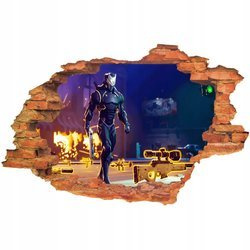 Naklejka na ścianę 3D FORTNITE po walce 90 cm na 60 cm