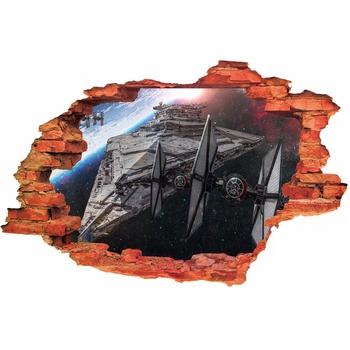 Naklejka na ścianę 3D Star Wars Gwiezdne Wojny sokół millennium 90 cm na 60 cm