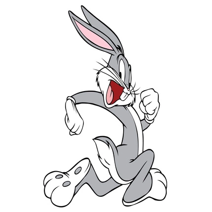 Naklejka na ścianę Królik Bugs poranne bieganie 60 cm na 90 cm