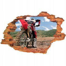 Naklejka na ścianę 3D CROSS ENDURO przed startem