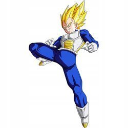 Naklejka na ścianę DRAGON BALL Vegeta uderza z kolana 90 cm na 60 cm