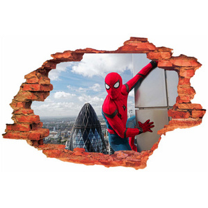 Naklejka na ścianę 3D Spider Man w Londynie 90 cm na 60 cm