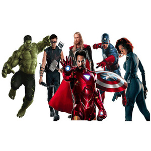 Naklejka na ścianę Avengers Iron Man strzela z ręki 90 cm na 60 cm