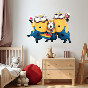Naklejka na ścianę Minionki na imprezie 90 cm na 60 cm