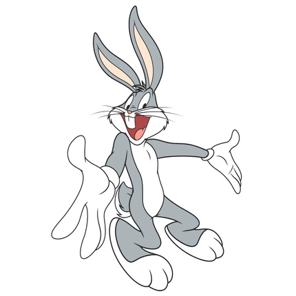 Naklejka na ścianę Królik Bugs czeka na Ciebie 60 cm na 90 cm