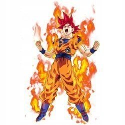 Naklejka na ścianę DRAGON BALL Goku god 90 cm na 60 cm