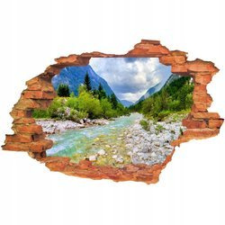 Naklejka na ścianę 3D Góry szlaki 90 cm na 60 cm