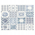 Naklejki do kuchni na ścianę kafelki orientalne kolor błękitu 90 cm na 60 cm