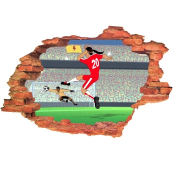 Naklejka na ścianę 3D SUPA STRIKAS El Matador w akcji 90 cm na 60 cm
