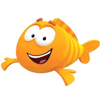 Naklejka na ścianę Bąbelkowy świat gupików Mr. Grouper 90 cm na 60 cm